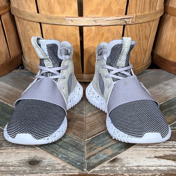 Adidas Tubular Defiant Clear Granite Gray Tan Suede BB5117 Sneakers Womens 8.5 - Picture 7 of 11